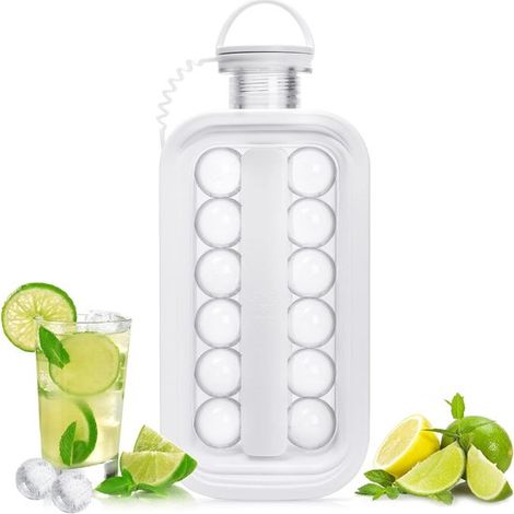 Paletta per il ghiaccio, stampo per ghiaccio portatile per cocktail, whisky, caffè, vassoio per cubetti di ghiaccio in silicone (1/4)