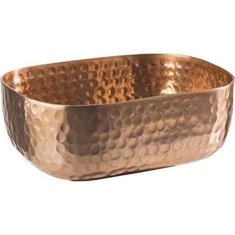 APS Ciotola in Alluminio con Superficie in Rame martellato, Ciotola per Il Pane, per Piatti Freddi e Caldi, 15,5 x 12,0 cm, 0,7 Litri. (1/4)