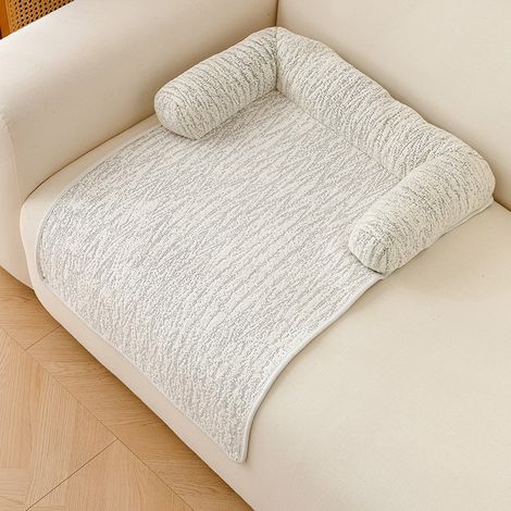 Coussin Rafraîchissant Été pour Chat, Coussin Canapé Portable pour Animaux, Tapis Dodo Anti-dérapant Anti-usure, Gris, 80x60cm (1/5)