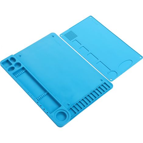 Tapis magnétique en silicone isolant thermique et antistatique, idéal pour le soudage, pour téléphone portable, PC et bureau. (1/5)