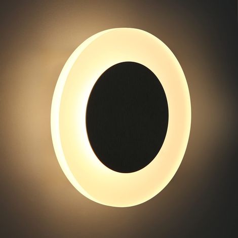 GBLY Wandlampe LED Wandleuchte Innen - Wohnzimmerlampe Modern Design Flurlampe Wand 3000K Warmweiß Treppenhauslampe Schlafzimmer Rund Wandbeleuchtung für Flur Treppenhaus Keller Wohnzimmer Hotel
