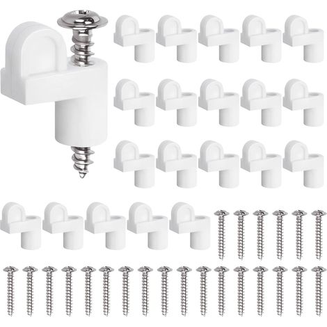 24 weiße Nylon-Moskitonetz- und Fenstergitterclips, sichere Befestigungen für Fenster- und Türgitter, windfestes Design und einfache Montage für Haus und Garten (1/5)