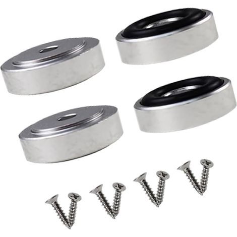 Lot de 4 pieds antidérapants en aluminium absorbant les chocs pour planches à découper et projets d'artisanat en bois avec tampon en caoutchouc (1/5)