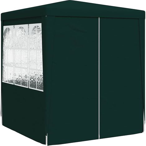 Tente de réception, Pavillon, Pergola, Tente de jardin, avec parois latérales 2,5x2,5 m Vert 90 g/m² OIB4573E (1/5)