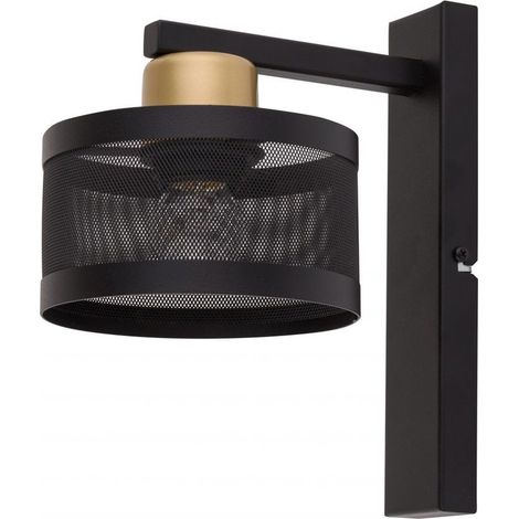 Applique industrielle noir/or Off E27 Sigma Lighting