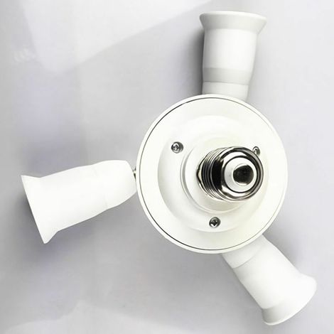 Adattatore distributore 3 in 1 per portalampada E27, lampadina LED standard E27, portaadattatore, portalampada per lampadario regolabile a 360 gradi (rotazione di 180°) (1/4)