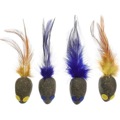 Jouets d'exercice pour chats afin de soulager l'anxiété des chats, couleur aléatoire, 15x3x3 cm, lot de 4. (1/5)
