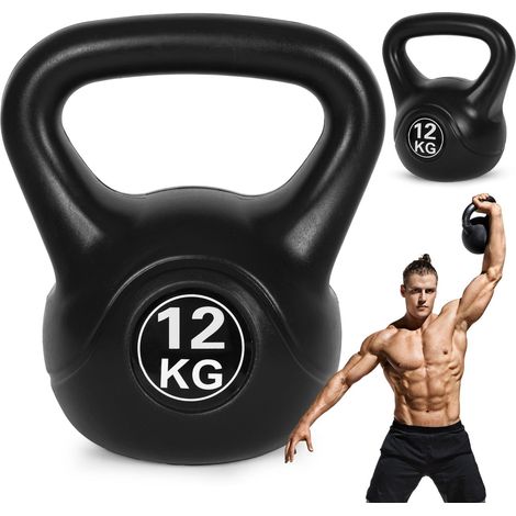 Kettlebell 12 kg per esercizi, manubri, palla pesi, carico fitness, ModernHome (1/5)