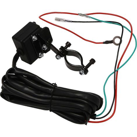 Interruptor basculante de cabrestante de 12 V con soporte de montaje para manillar (1/5)