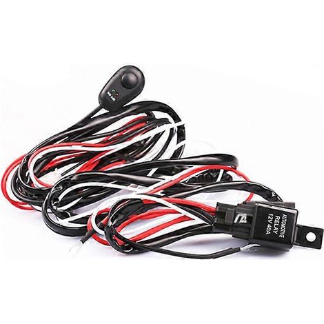 Faisceau de câblage professionnel pour barre de feux de travail LED avec fusible et relais 12 V 40 A (1/5)