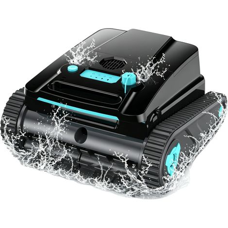 Robot aspirapolvere per piscine, autonomia della batteria di 120 minuti, funzione di parcheggio automatico, H2 Nero (1/2)