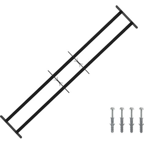 vidaXL Security Grille for Windows with 2 Crossbars 3 pcs 93-174 cm