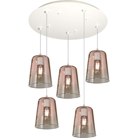 Lampadario top light shaded 1164bi s5 t ra e27 led vetro colorato lampada soffitto moderna (1/5)