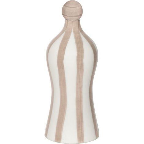 Lido - Bottiglia in ceramica a righe Sabbia Zafferano (1/3)