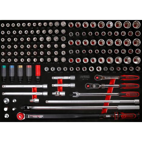 KS TOOLS 1/2" Juego de llaves de vaso en inserto de espuma, 149 piezas. - 821.0149 (1/2)
