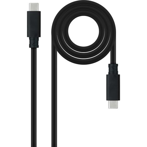 10.01.4102 Câble Nanocable USB-C 3.2 M/M 2m 100W (Noir)