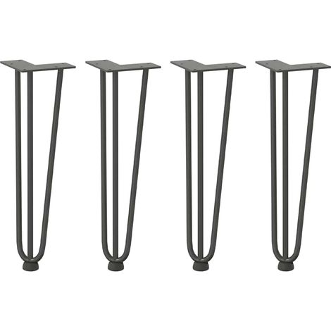 Pied de meuble,Pieds en épingle à cheveux pour table basse 4 pièces Anthracite 42 cm Acier massif CFW31045 (1/5)