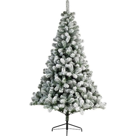 4ft Snowy Imperial Pine White Green Fir Artificial Christmas Tree (1/3)
