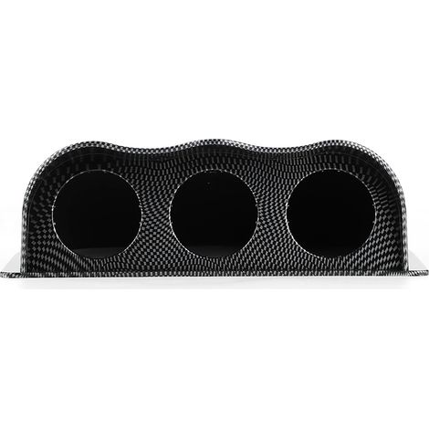 Halterung für drei Instrumentenanzeigen (3-Loch-Armaturenbrettbefestigung), universelles Autozubehör, Carbonfaser-Optik