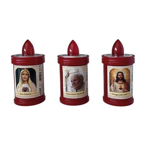 LUMINO VOTIVO - ROSSO MM 60X100 DURATA GG 60- 30 pezzi
