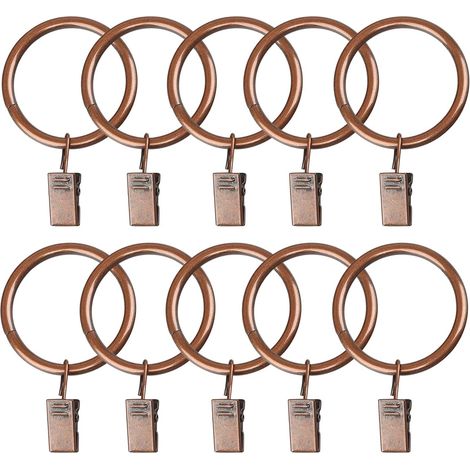 10 PCS. 2 inch diameter metal Trap Ring with clip, Red bronze Decorative Trap, rustproof (ring ID 50mm) (1/4)