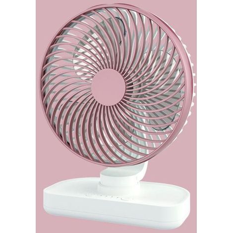 Ventilateur de table USB portable avec batterie 5000 mAh, 4 vitesses réglables, rotation oscillante 90°, silencieux, idéal pour bureau, chambre, voyage et camping (1/5)