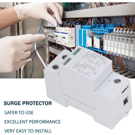 Parafoudre DC photovoltaïque LT1-20 10-20kA/2P, protection surtension 1000V CC pour installation solaire (1/5)