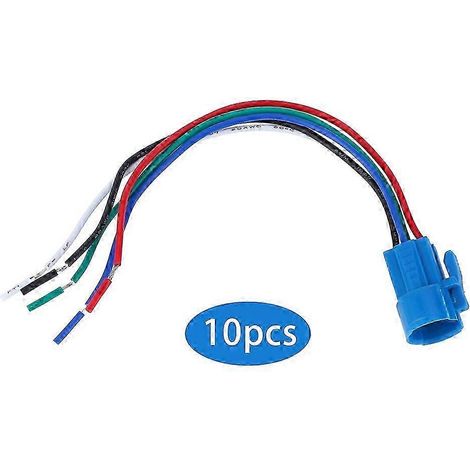 10Pcs Bouton Poussoir Interrupteur Douille Connecteur Fil 5 Broches 16mm Coque Plastique Ignifuge (1/4)