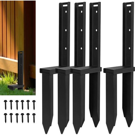 Lot de 4 piquets de clôture robustes pour réparer les poteaux endommagés, les poteaux de porte ou les boîtes aux lettres (1/5)