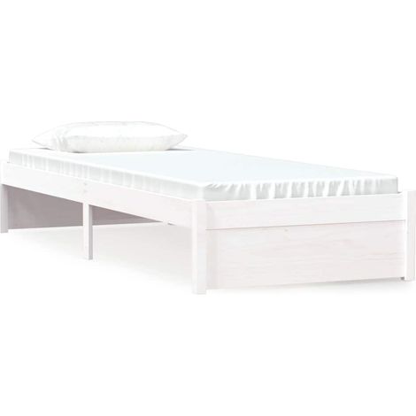 Maison Exclusive - Giroletto Bianco in Legno Massello 75x190 cm Small Single (1/5)