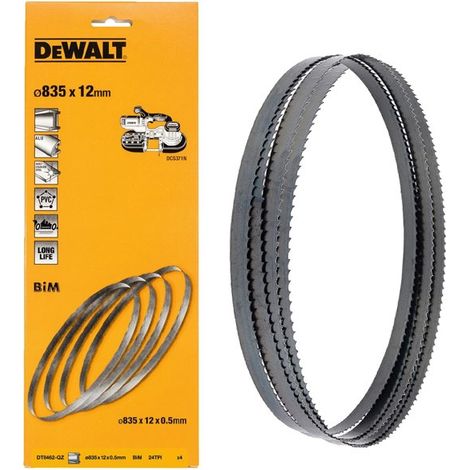 DEWALT DT8462 (pkt of 4) Bandsaw blades 835mm x 12mm x 24tpi (1/4)