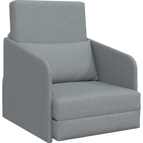 Folding Sofa Bed Light Grey 65 x 80 x 83 cm Fabric vidaXL
