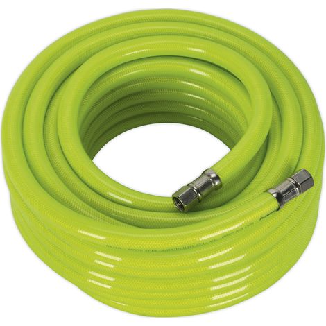 Sealey High-Visibility Air Hose with 1/4"BSP Unions 15m x 10mm