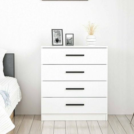 Cassettiera Kalmaegi, 4 Cassetti, Apertura Scorrevole, Chiusura Scorrevole, 70x79x42h cm Bianco (1/5)