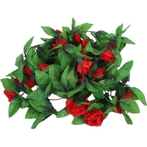 Guirlande De Roses En Soie - Décoration Murale Réaliste Pour Mariage Et Fête - Ensemble De 2 Pièces (1/5)