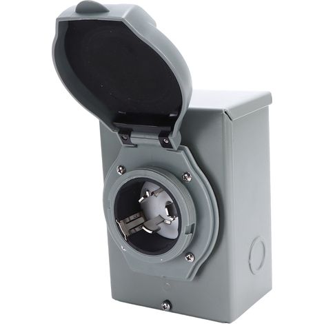 Boîte d'entrée d'alimentation pour générateur 50A, 12500W, 125/250V, étanche NEMA 3R, prise extérieure pour groupes électrogènes. (1/5)