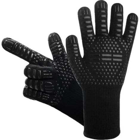 (Blanc)Gants de Barbecue - Universel - Résistant à la Chaleur 800DépenserC - Antidérapants - Blanc (1/4)