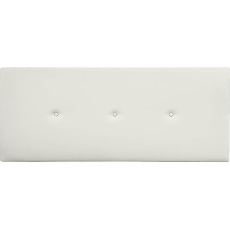 DUÉRMETE ONLINE - Testiera in ecopelle premium imbottita con Sicilia, misure 160 x 60 cm (letto da 150 e 160) bianco (1/5)