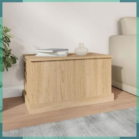 816507 Coffre de rangement Chêne Sonoma 70 x 40 x 38 cm Bois d'ingénierie (1/5)
