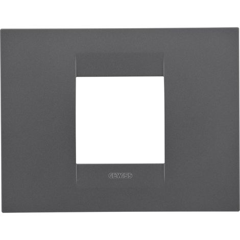 PLACCA GEO 2P NERO SATINATO GEWISS GW16402VN