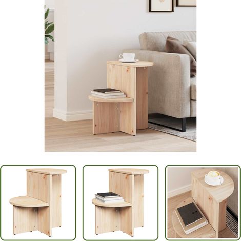 Massivholz Kiefer - Couchtisch Natur 50 x 40 x 50 cm Massivholz Kiefer (1/5)