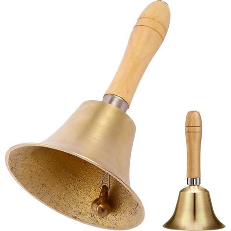Metallhandglocke Mit Griff, für Empfang, Abendessen, Meditation, Haustiere, 8 cm (1/5)