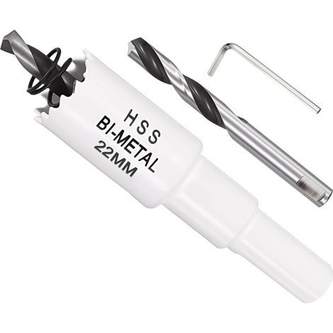 Kit de Scie Cloche Bi-Métal 22mm (7/8") Fraiseuse à Trou Blanc (1/5)