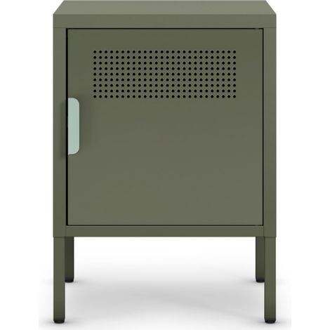 Table de chevet 1 porte en métal L40cm - Vert - Adel