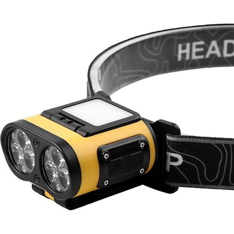 Lampe Frontale LED Rechargeable COB avec Clip pour Casquette, Lampe de Tête pour Activités de Plein Air, Pêche et Camping.