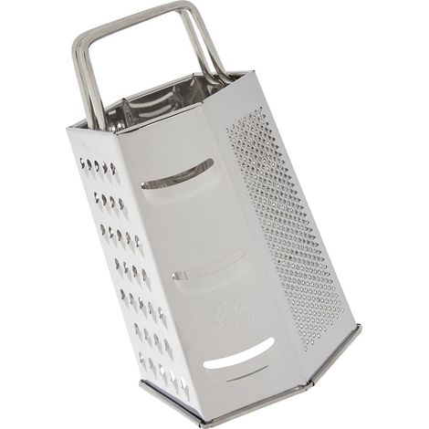 Fackelmann Grattugia universale esagonale in acciaio inox, 22,1 cm, argento (1/2)