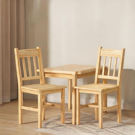 Chaise de salle à manger en madeira de Pinho 41 x 46,5 x 85,5 cm (1/5)