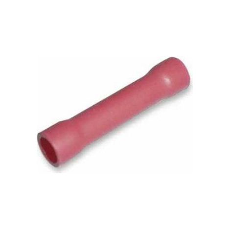 Manchon Préisolé - Cuivre Étamé - Entrée Chanfreinée - Gaine PVC - Température Max 75 °C - UL 94V0 - Section 1,5 mm² - Rouge - Lot de 10