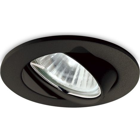 Ideal Lux - Lampe encastrée intérieure à 1 lumière noire, GU10