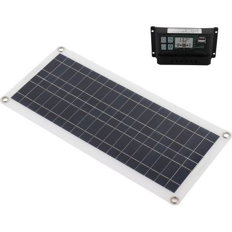 Kit de régulateur de tension et de chargeur solaire 30 W 30 A en silicium polycristallin pour voiture, camping-car, bateau ou remorque marine 12 V (1/5)